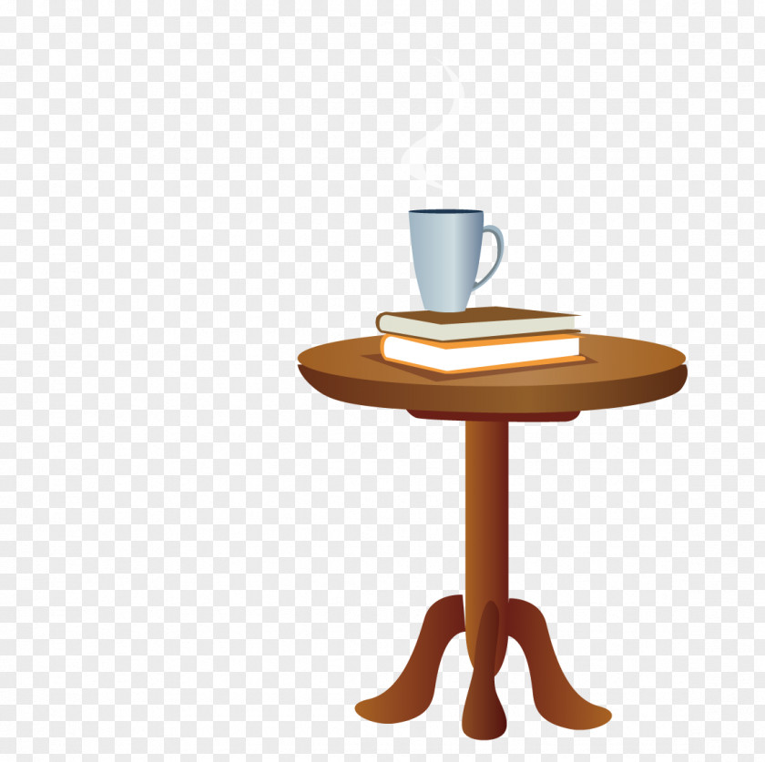 In A Water Glass On Books Mug PNG