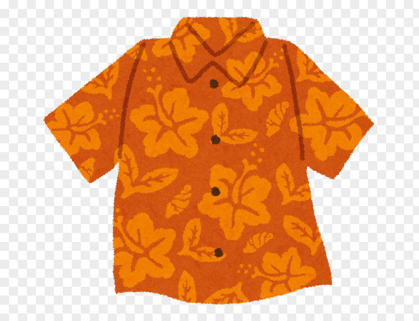 Aloha Shirt Yellow Sleeve 満天握り月太郎 PNG