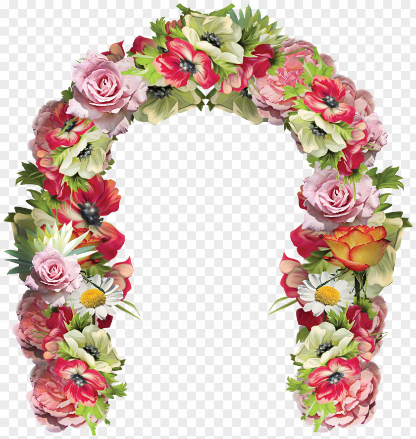 Bowknot Flower Door Floral Design Picture Frames PNG