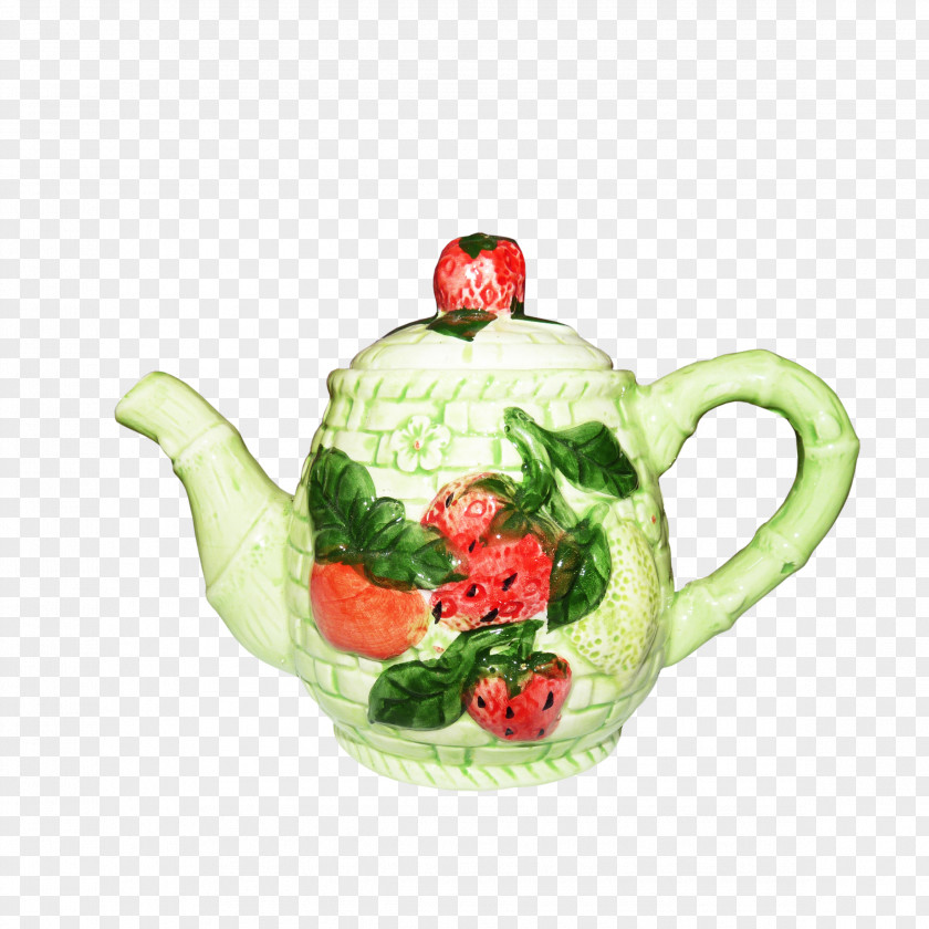 Kettle Strawberry Porcelain Blog Clip Art PNG