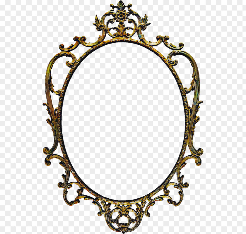 Metal Ornament Mirror Interior Design Oval PNG