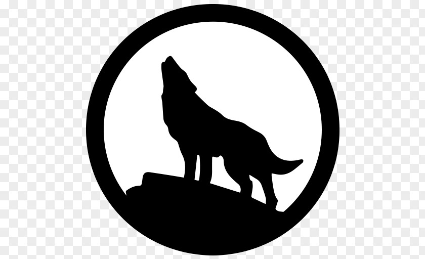 Moon Gray Wolf Stencil Drawing Clip Art PNG