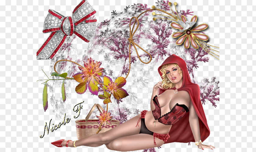 Conjugal Little Red Riding Hood Art Flower Fairy PNG