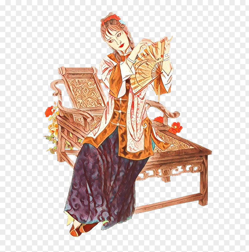 Sitting Furniture Costume Design PNG