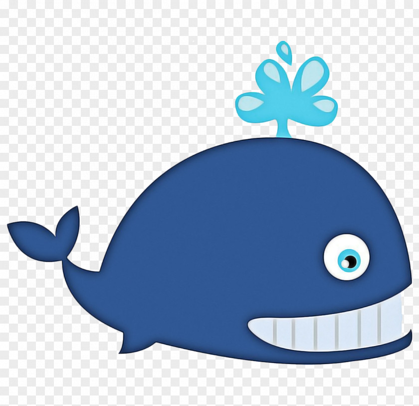 Blue Whale Smile Cartoon PNG
