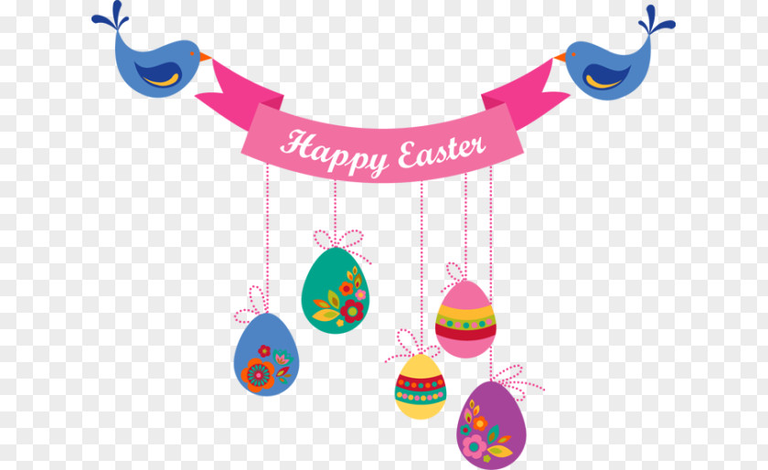Happy Easter Clipart Bunny Banner Egg Clip Art PNG