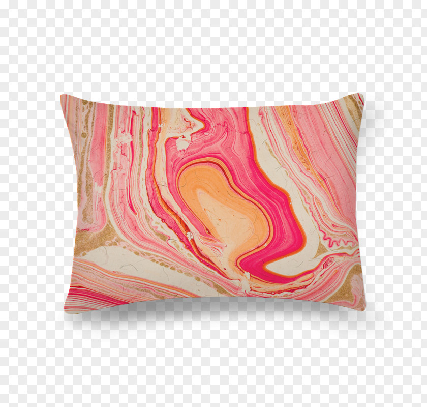 Watercolor Stroke Throw Pillows Paper Cushion Pink PNG