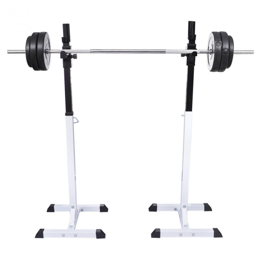 Barbell Squat Weight Training Bench Exercise Equipment Power Rack PNG