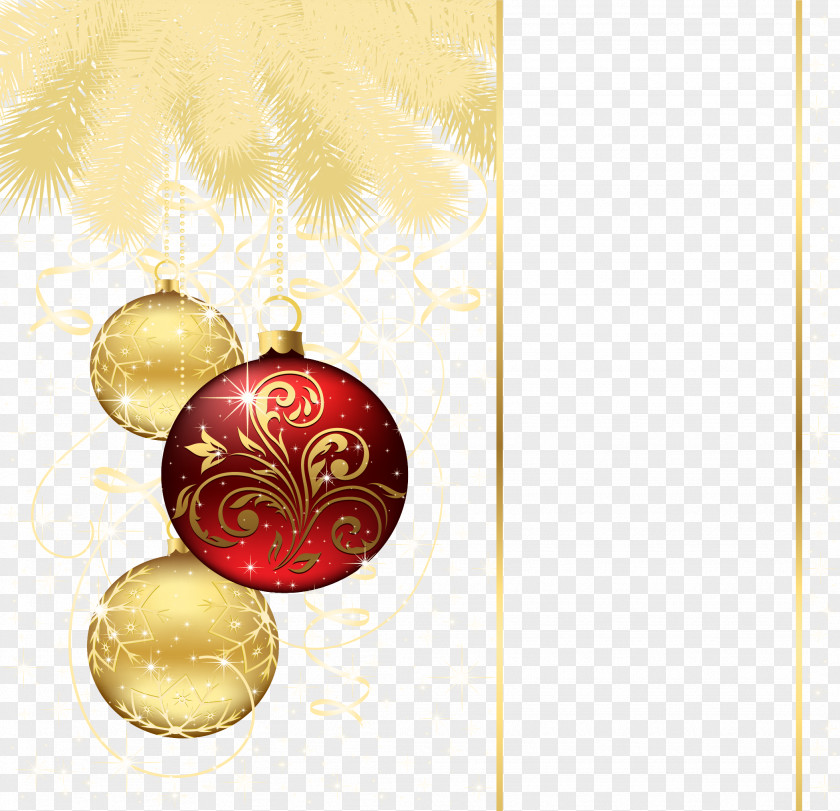 Colorful Ball Christmas Ornament Gold PNG