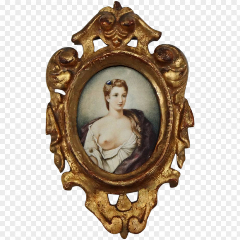 Painting Portrait Miniature Of Madame Récamier Watercolor PNG