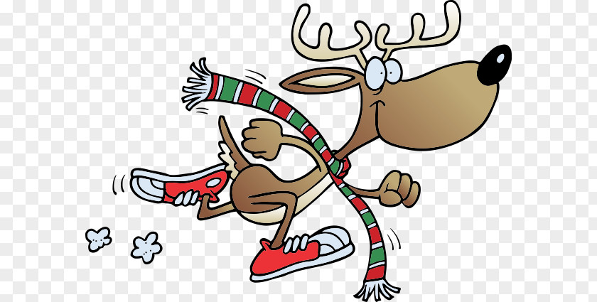 Run Flyer Vanessa Welch Reindeer Santa Claus Running Clip Art PNG