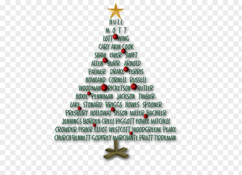 Christmas Tree Ornament Genealogy Family PNG