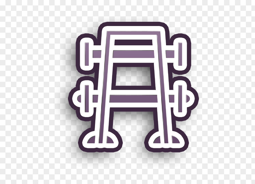 Fitness Icon Bench Press Gym PNG