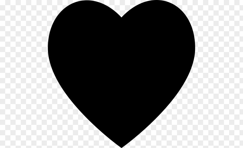 Square Black Heart Silhouette And White Clip Art PNG