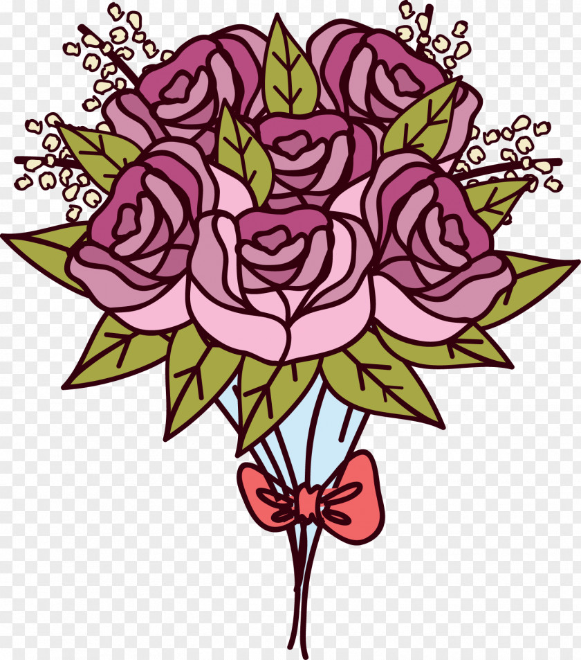 Vector Bouquet Of Roses Floral Design Beach Rose Flower PNG