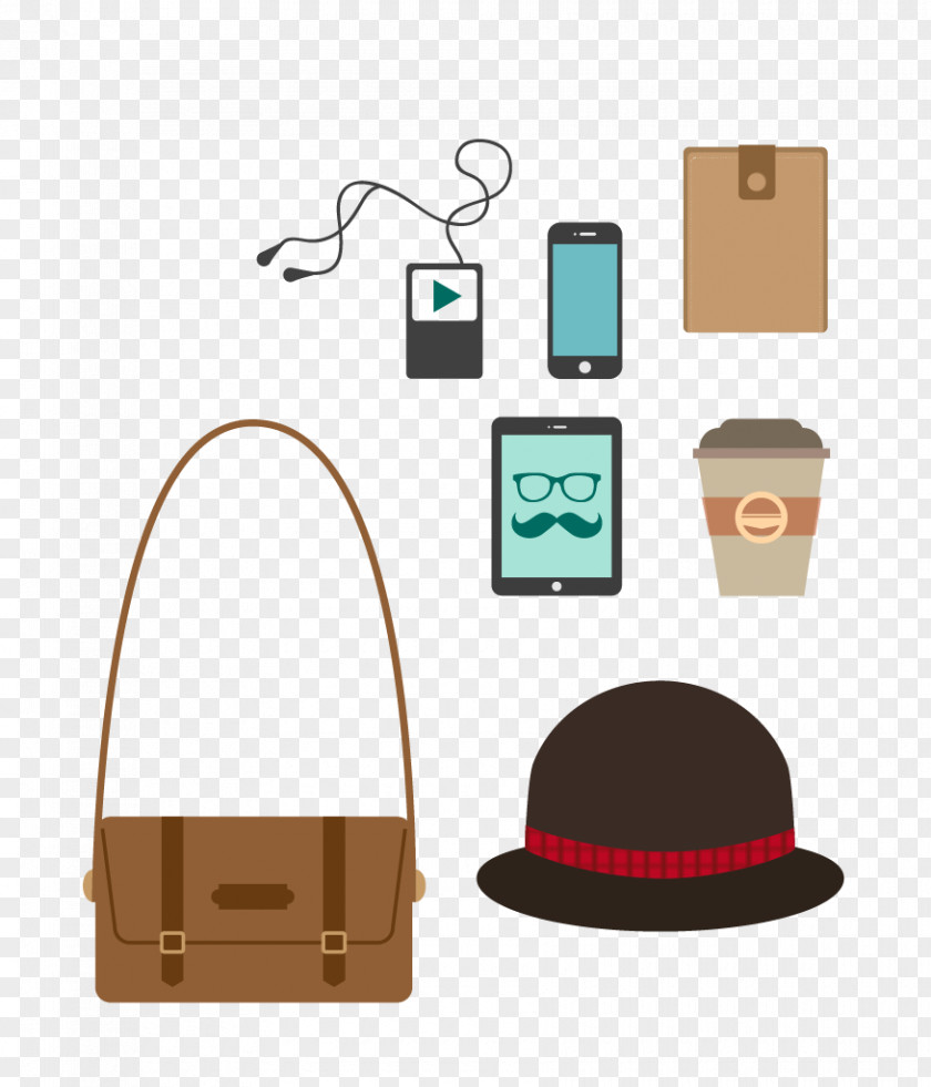 Vector Hat Phones Hipster Fashion Illustration PNG