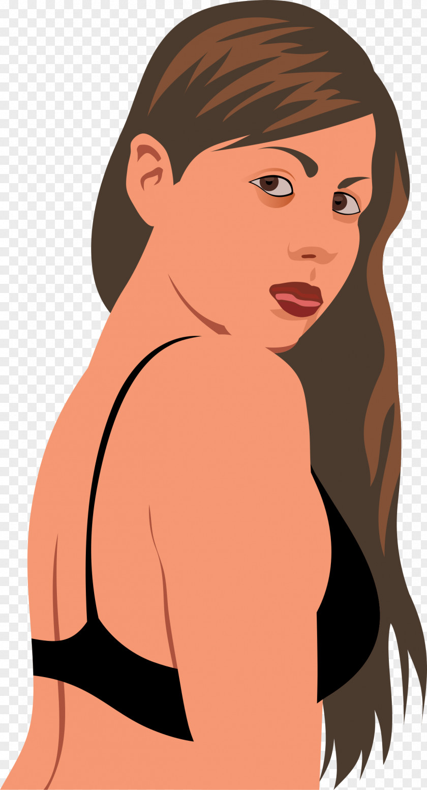 Beauty Female Face Hair PNG