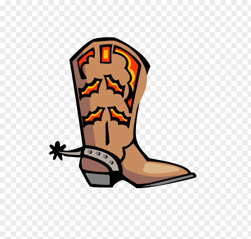 Brown Cartoon Pointed Boots Cowboy Boot Clip Art PNG