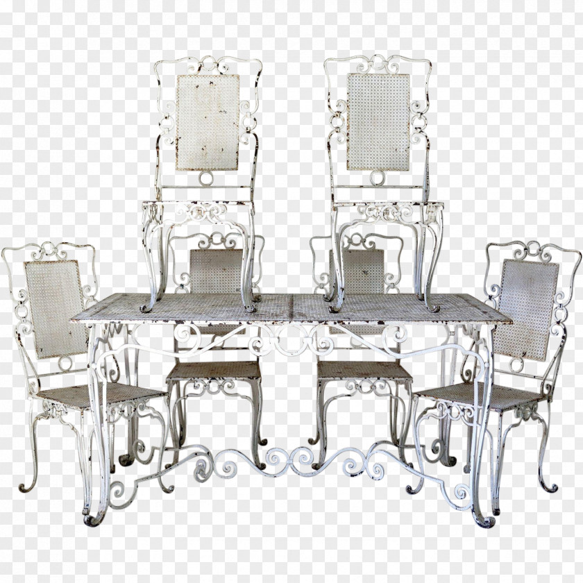 Dining Vis Template Table Chair Wrought Iron Matbord PNG