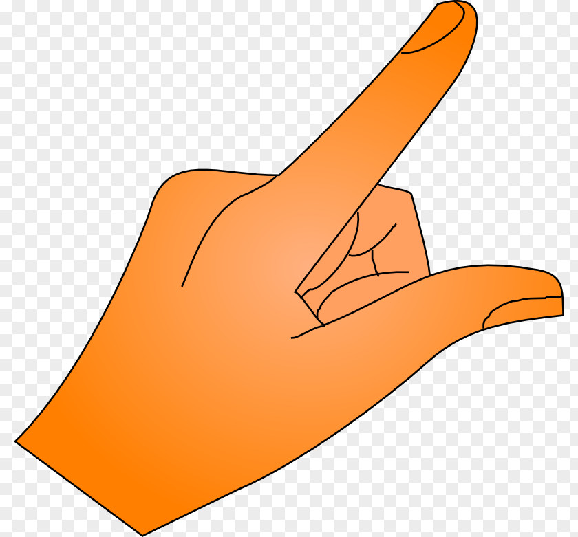 Hand Pointing Index Finger Middle Clip Art PNG