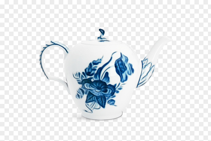 Mug Kettle Teapot M Blue And White Pottery PNG