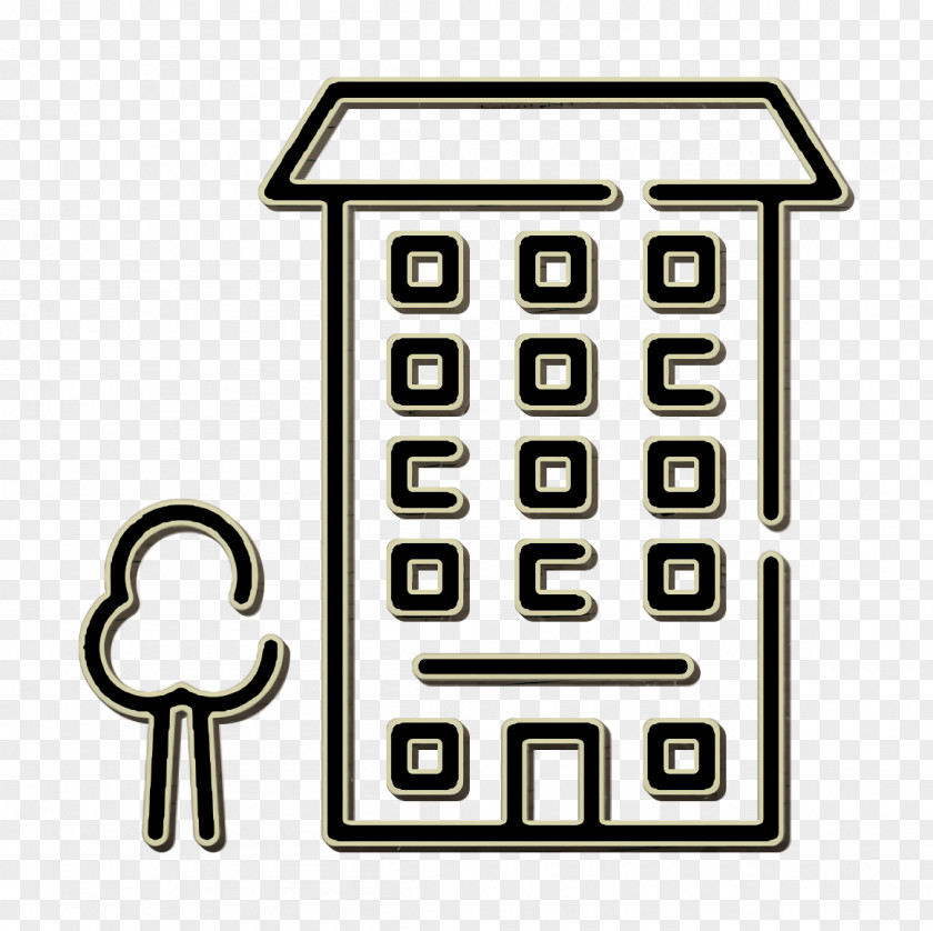 Building Icon Flat Apartment PNG