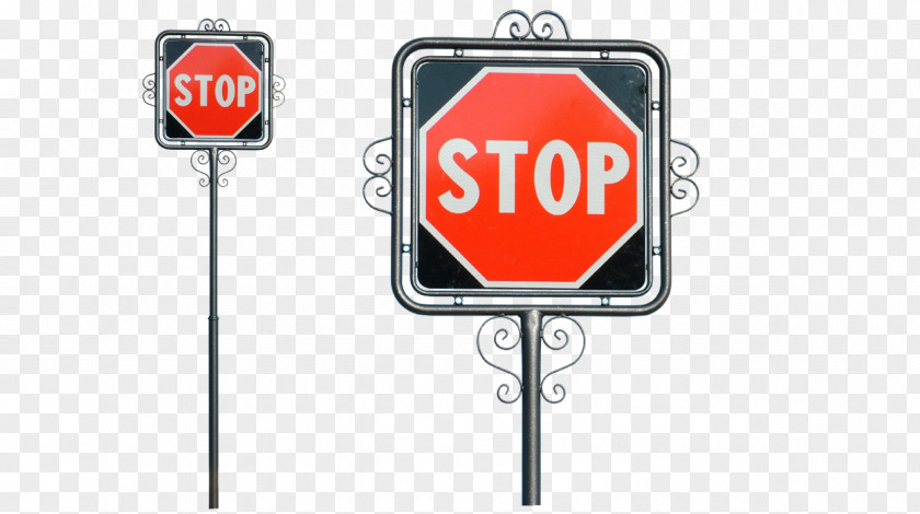 Decorative Elements Of Urban Roads Stop Sign Traffic Industrial Design Table PNG