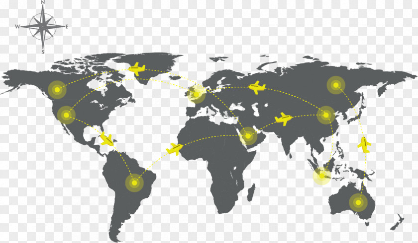 Global Map Globe World Wall Decal PNG