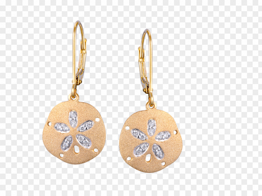 Sand Dollar Earring Jewellery Charms & Pendants Diamond Gold PNG