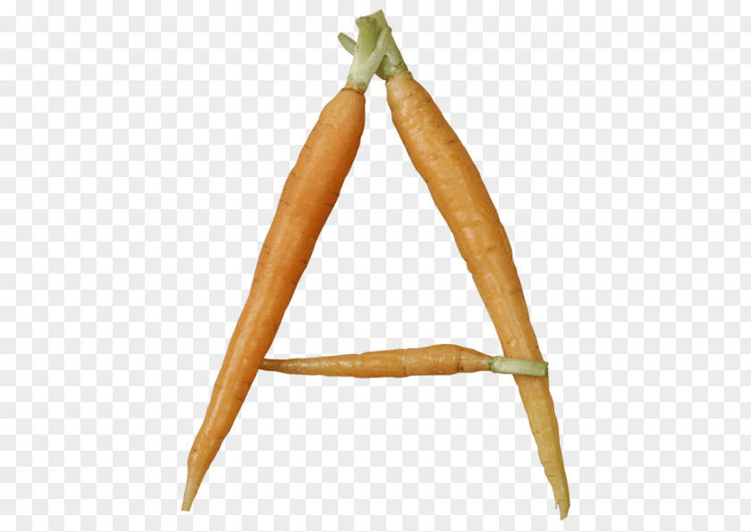 Vegetable Carrot Sort Letter Font PNG