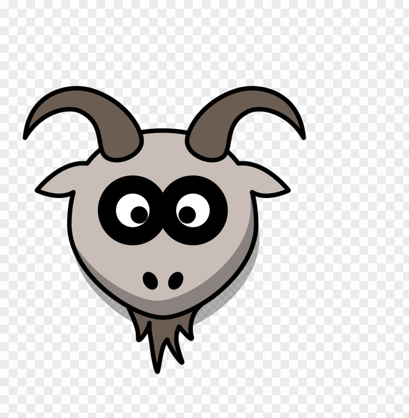 Black Line Animal Goat Cartoon Zazzle Clip Art PNG