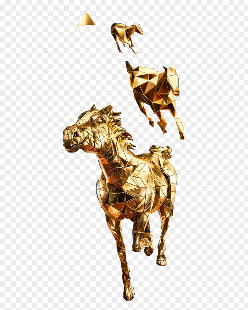 Golden Horse PNG