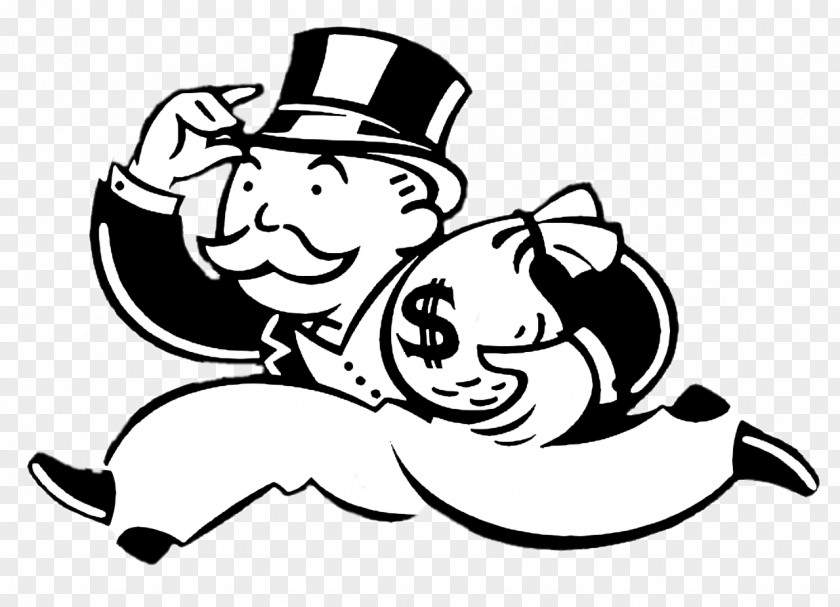 Rich Uncle Pennybags Monopoly Parker Brothers Monocle Character PNG
