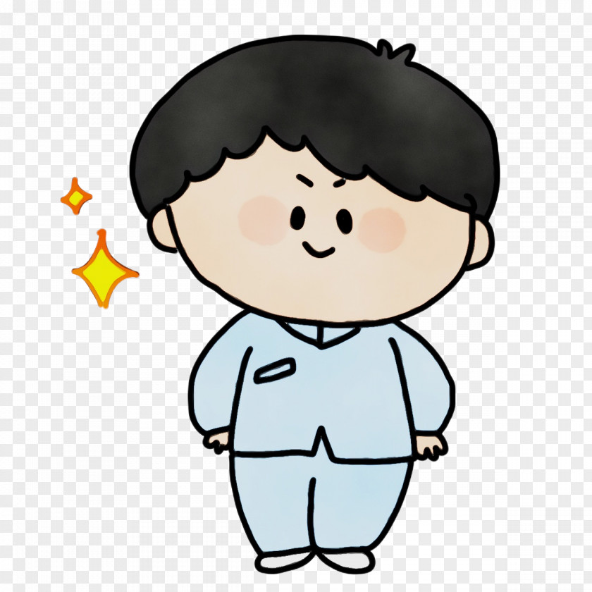 Sticker Cartoon Line Gesture PNG