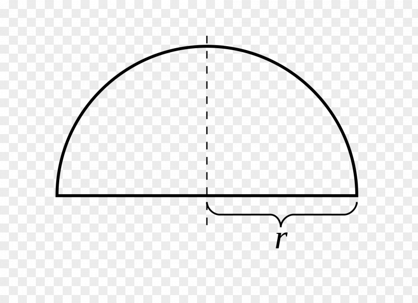 Radian Line Semicircle Radius Geometry Circumference PNG