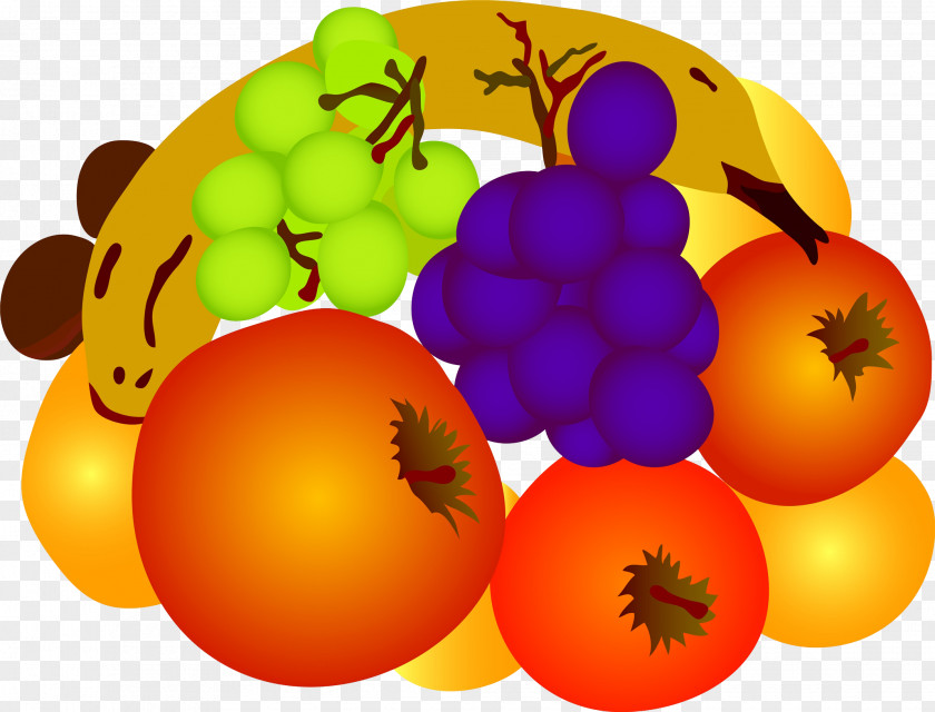 Banana Grape Fruit Apple PNG