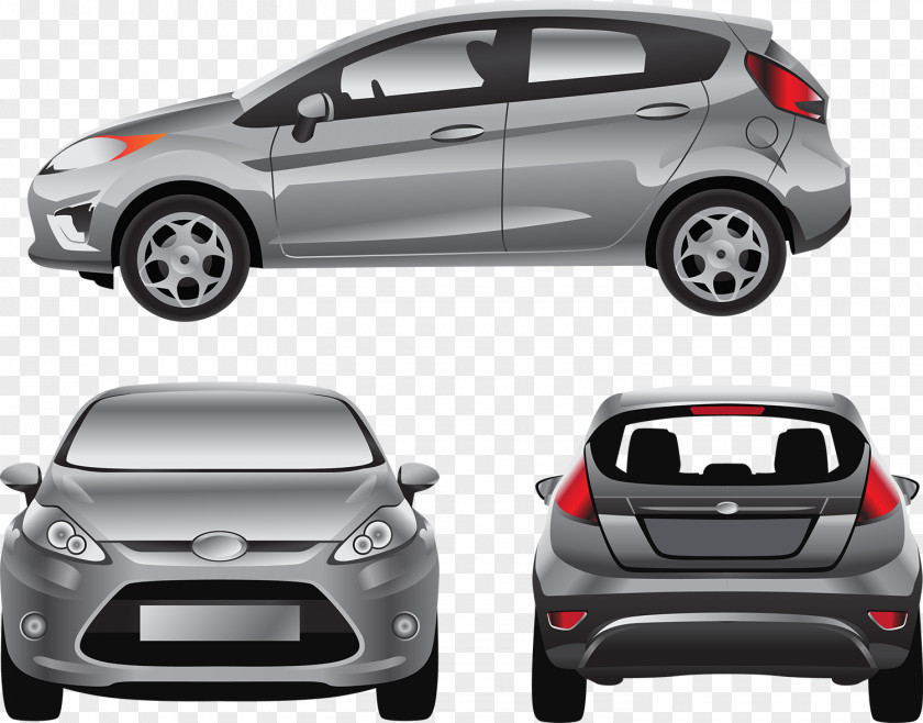 Modern Fashion Car Vector Ford Fiesta Motor Company Mockup PNG