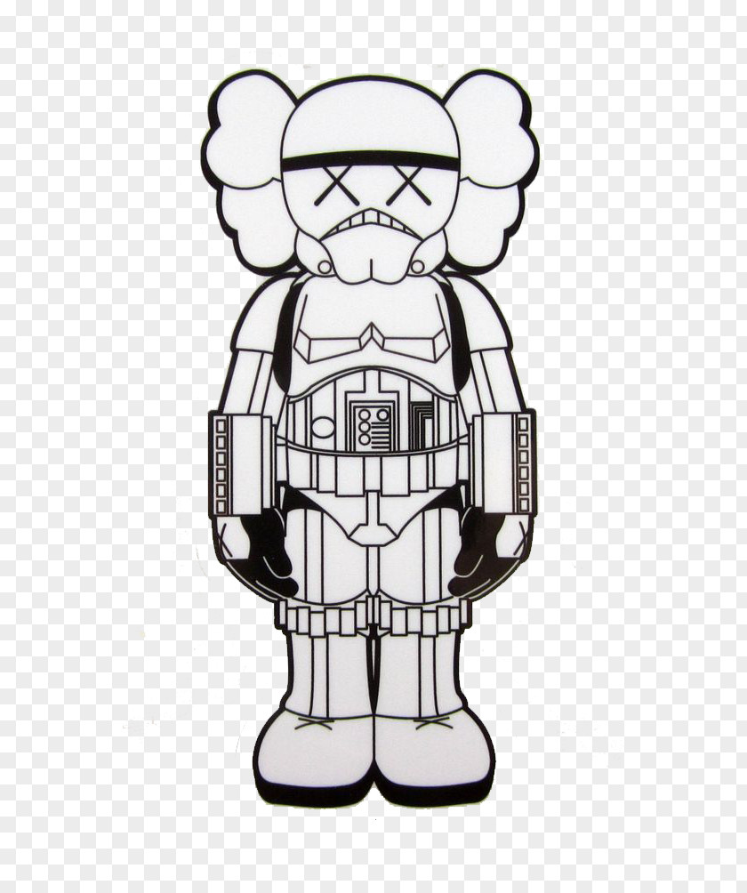 Black And White Robot Anakin Skywalker Boba Fett Stormtrooper Sticker Decal PNG