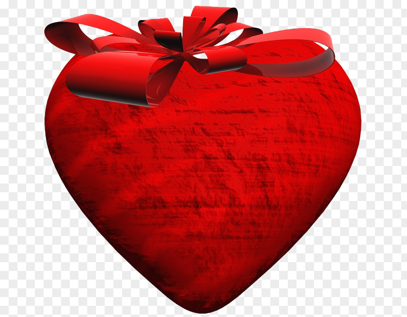 Glass Heart Love Red PNG
