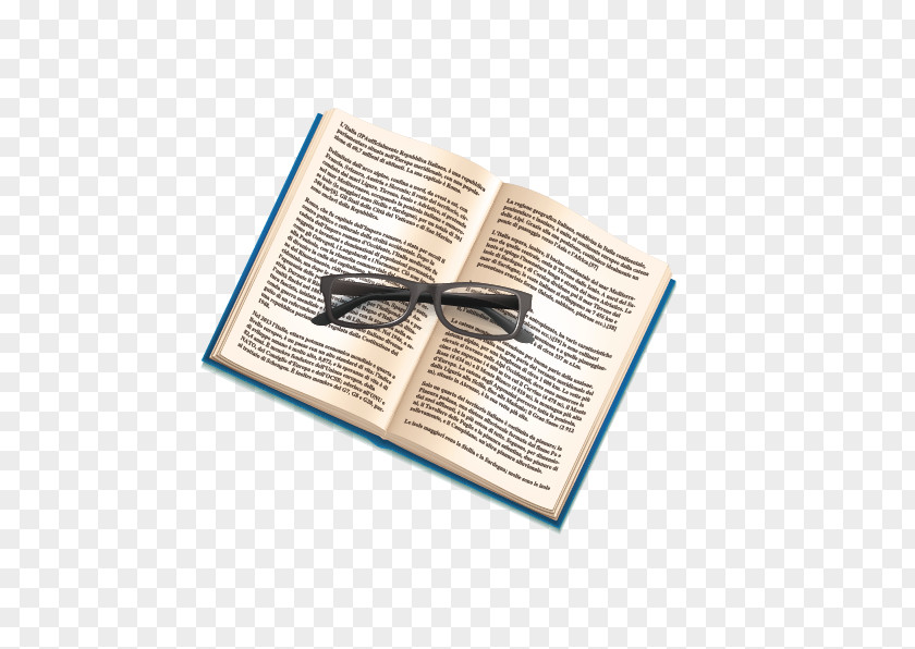 Glasses And Books Vector Book Painting PNG