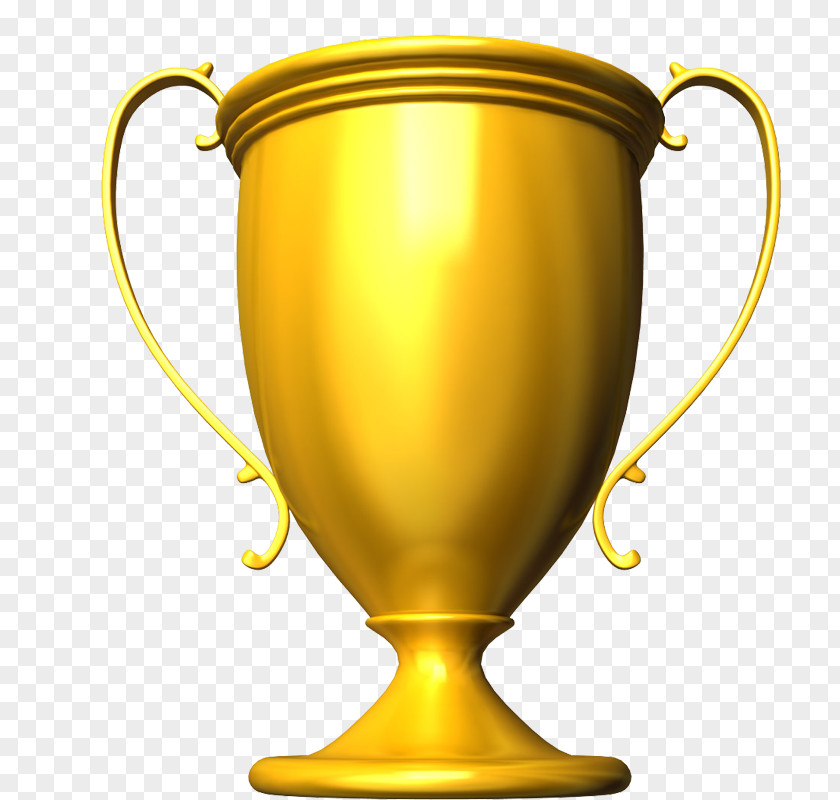 Gold Trophy Geometry Dash Award Medal PNG