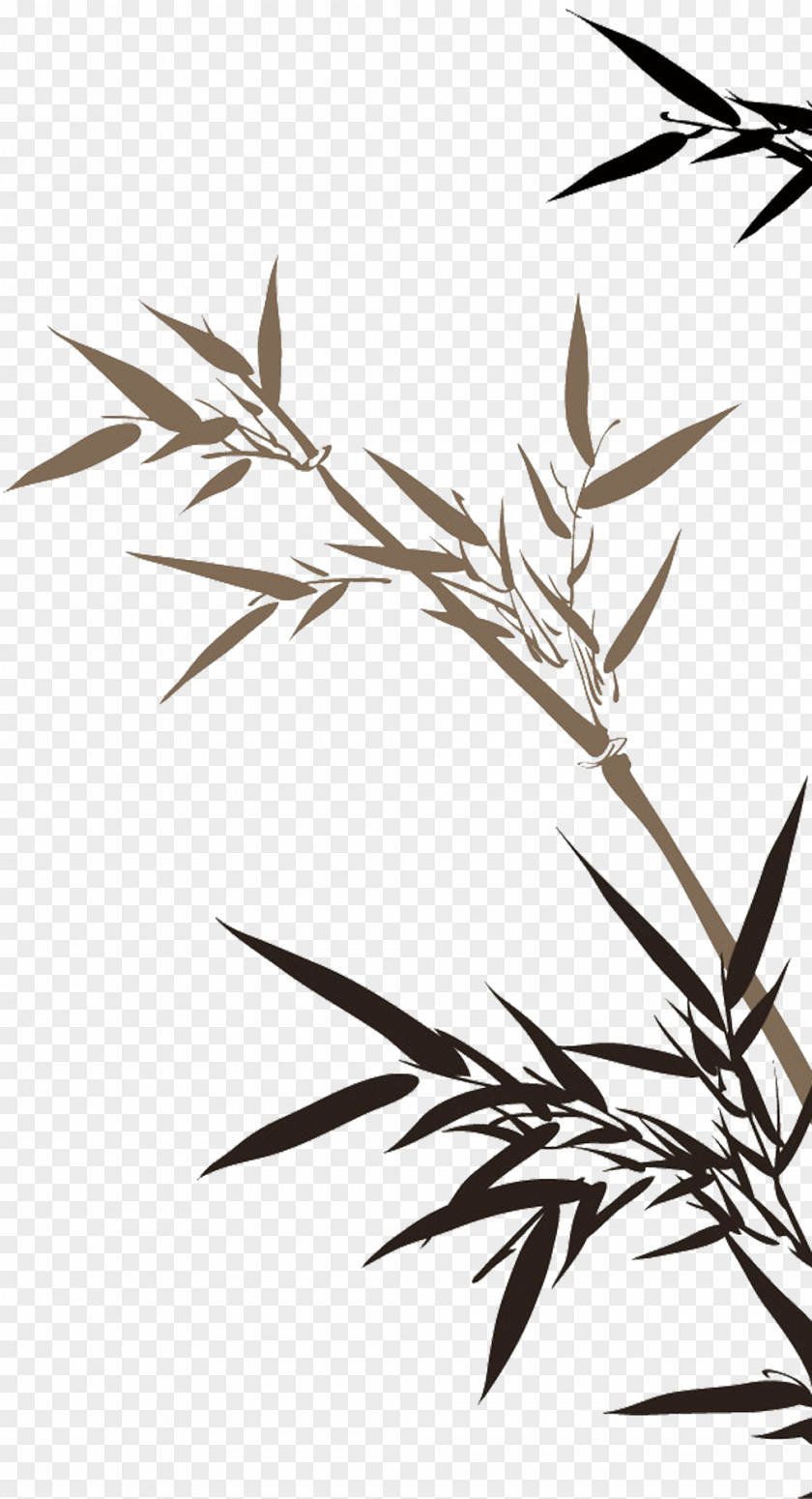 Ink Bamboo Painting Drawing PNG