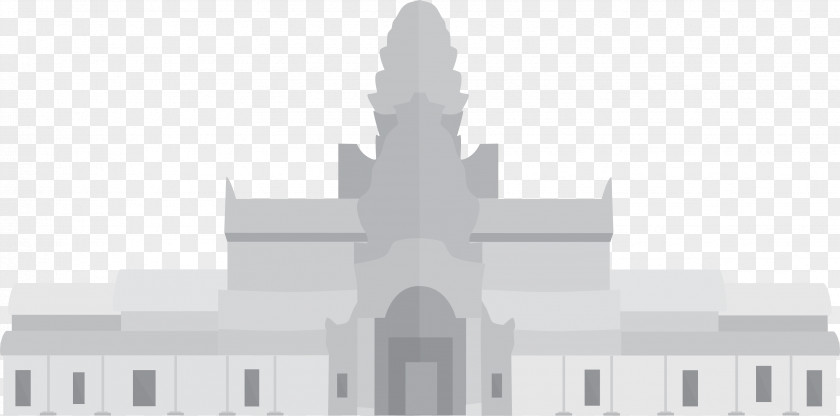 Japanese Temple Facade Architecture White PNG