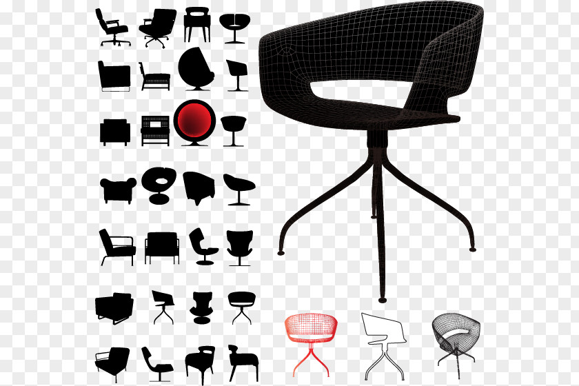 Seat Silhouette Vector Material, Chair PNG