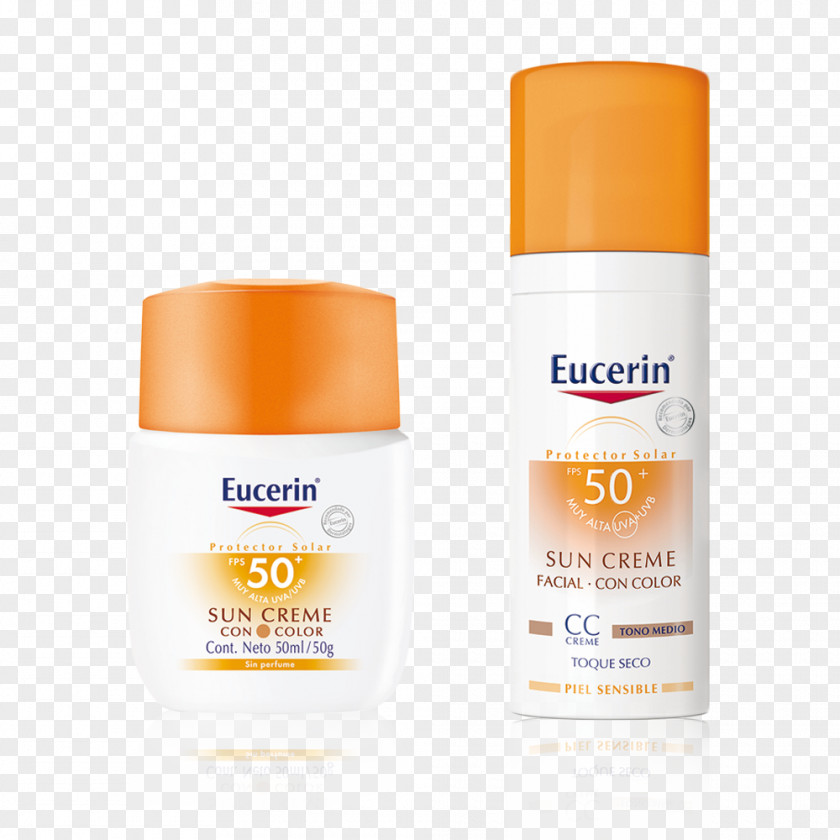 Sensitive Skin Sunscreen Lotion Cream Eucerin PNG