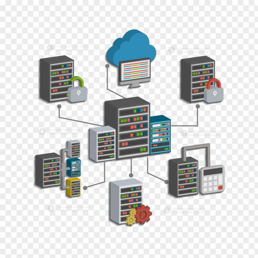 Server And Icons Data Icon PNG