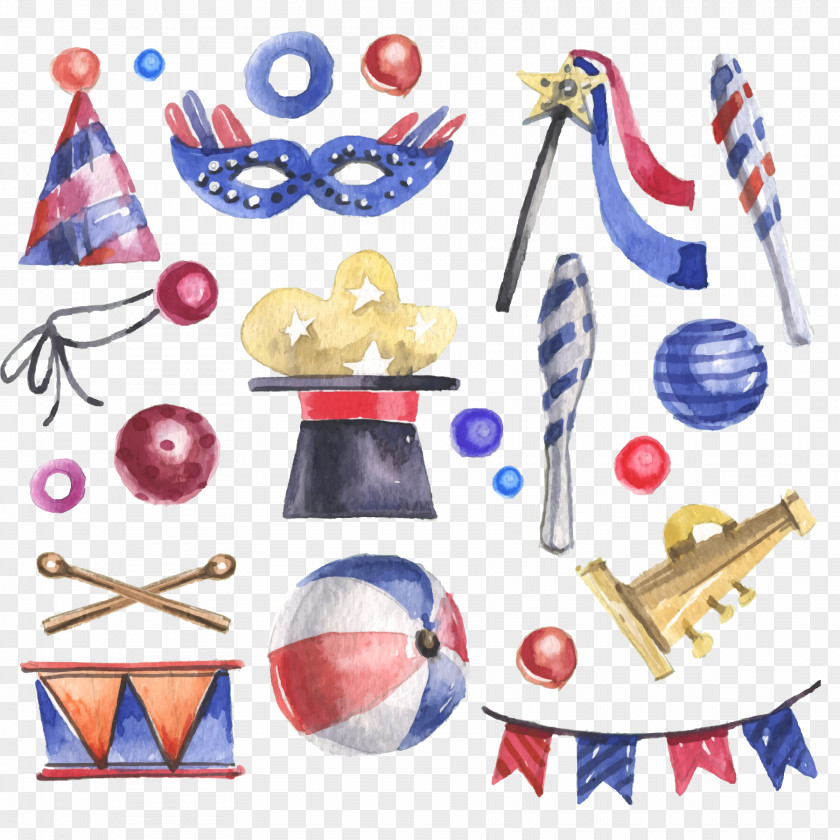 Water Element Vector Material Painted Party PNG