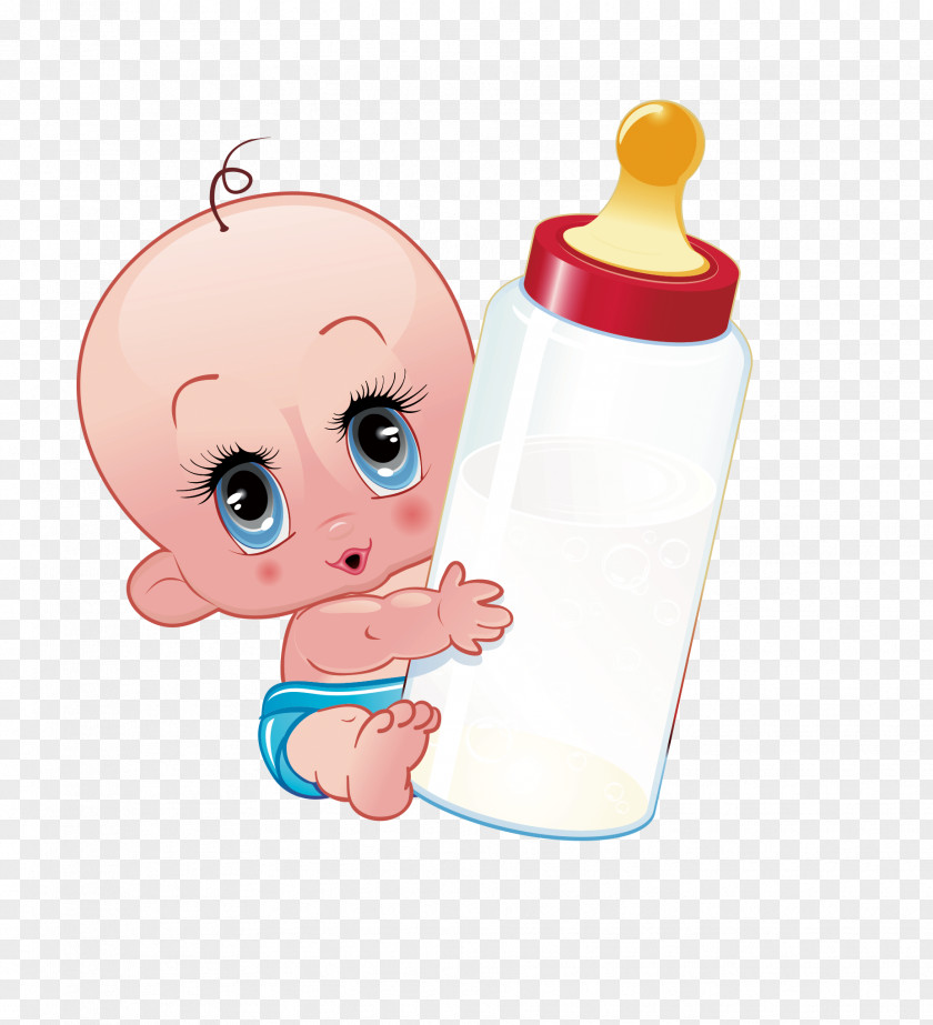 Baby Take The Bottle Infant Child Es PNG