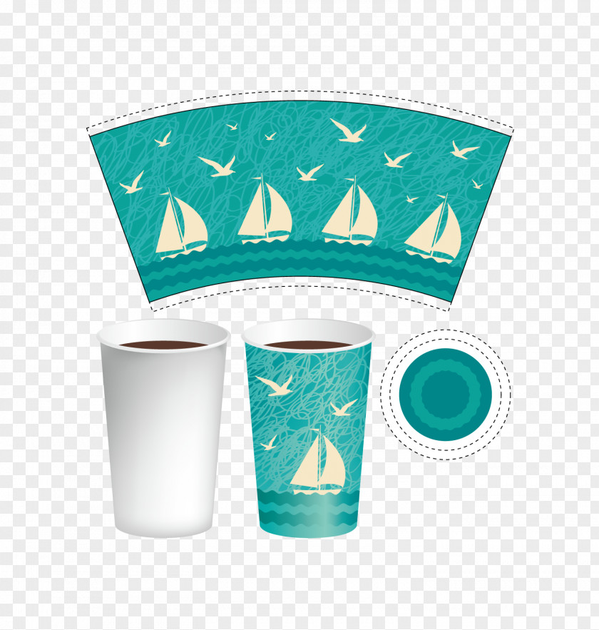 Green Paper Cup Packaging Design Vector Coffee And Labeling PNG