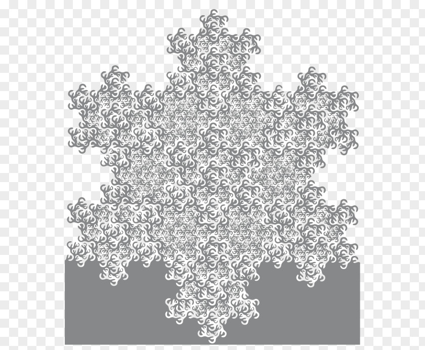 Snowflake Koch Sierpinski Triangle Fractal Curve PNG